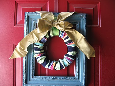Finished Sock Wreath