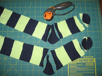 Cut Socks at Heel and Toe