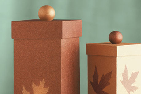 Autumn Elegance Painted Boxes