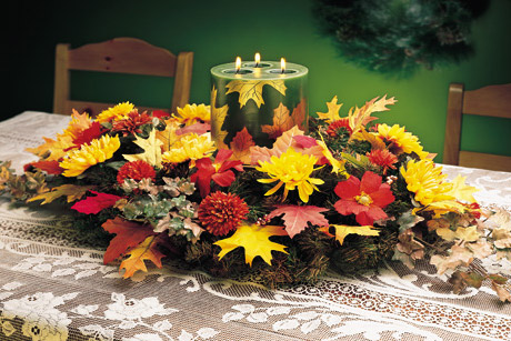 autumn leaves centerpiece