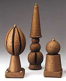 Bronze Finial Trio