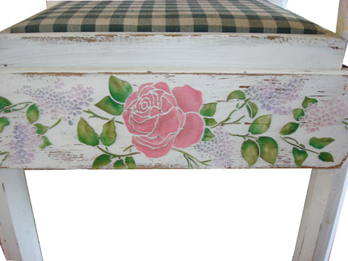 Stencil Floral Chair