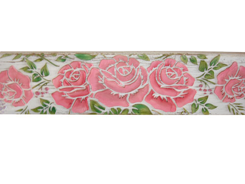 Stenciled Floral Chair Top