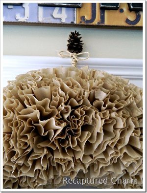 rustic coffee filter wreath