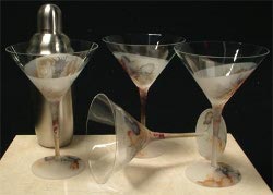 Etched Martini Glasses