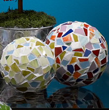 Craft Ideas Broken Glass on Mosaic Spheres Glass   Favecrafts Com