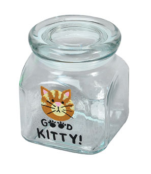 Painted Kitty Treat Jar