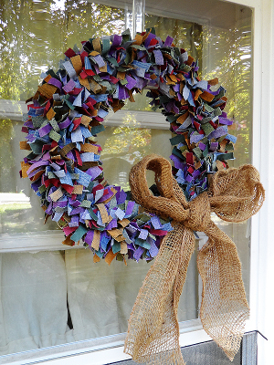 multi colored wreath