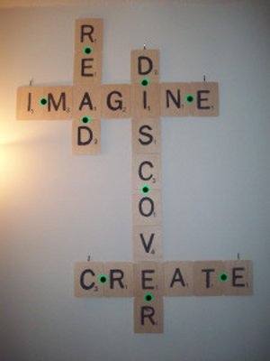 scrabble wall art