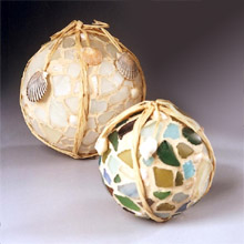 sand orbs and sea glass