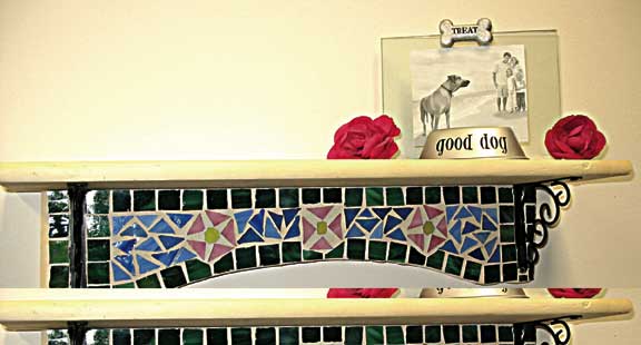 Mosaic Floral Shelf