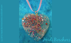 Look of Fused Glass Heart Pendant