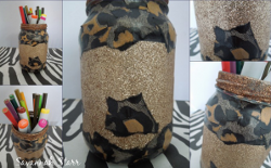 Sparkly Cheetah Print Jar