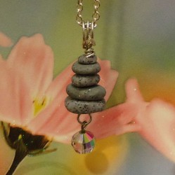 Clay Stacked Stone Necklace