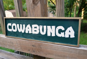 COWABUNGA Sign