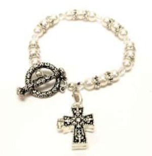 Crystal Pearl Prayer Bracelet