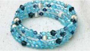 Get a Blue Clue Memory Wire Bracelet and Earrings