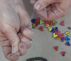 Polymer Clay Heart Charms Bracelet