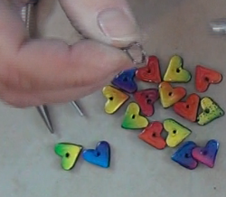 Polymer Clay Heart Charms Bracelet