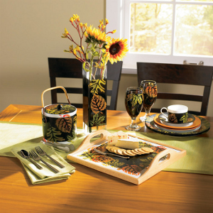 Colorful Fall Leaves Dinnerware