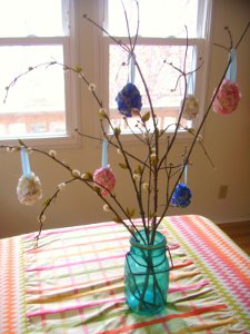 Pottery Barn Style Floral Easter Eggs