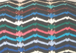 Striped Reversible Ripple Afghan