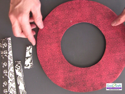 Scrapbook Paper Looped Holiday Wreath