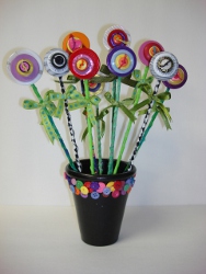 Button Flowers Craft