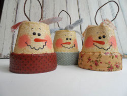 Clay Pot Snowman