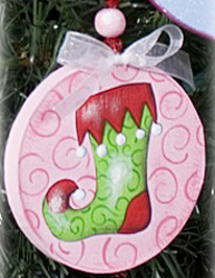 Pink Stocking Ornament