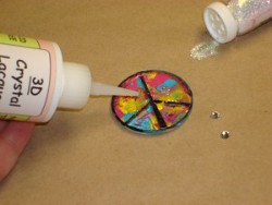 Recycled Pizza Peace Pendant