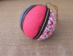 Round Fabric Christmas Ornaments
