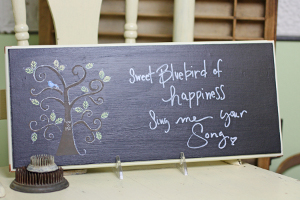 Upcycled Chalkboard Plaque 