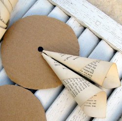 Decorative Vintage Paper Wreath