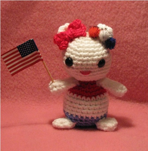 Crochet Independence Day Kitty