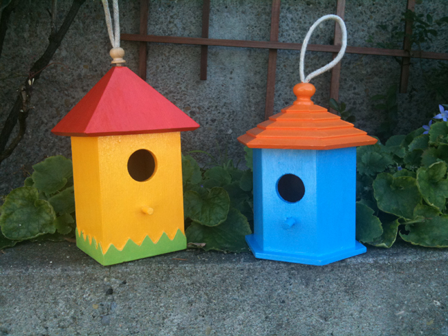 Easy Painted Bird Houses