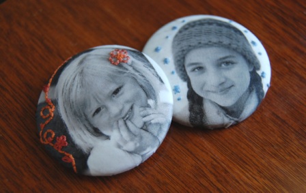 Photo Fabric Buttons Magnets