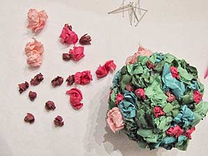 Tissue Paper Topiary Flowers
