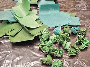Tissue Paper Topiary Leaves