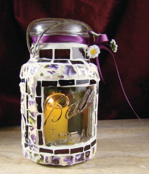 Craft Ideas Glass Jars on Mason Jar Craft With Whatever Color Tiles You D Like