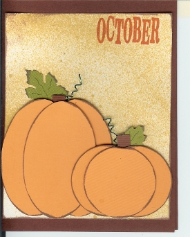 October Pumpkin Card