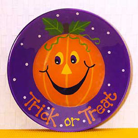 Pumpkin Trick or Treat Plate