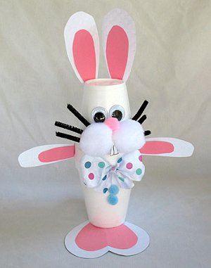 Craft Ideas  Paper Cups on Cute Styrofoam Cup Bunny   Favecrafts Com