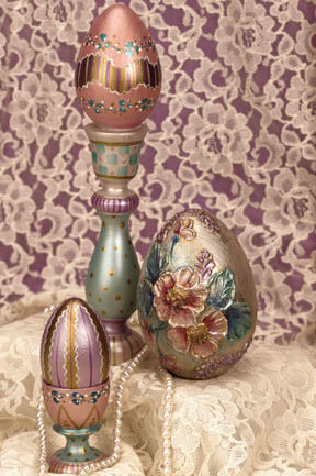 Dazzling Painted Easter Eggs Grouping