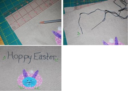 Easter Bunny Applique Pillow Step 5