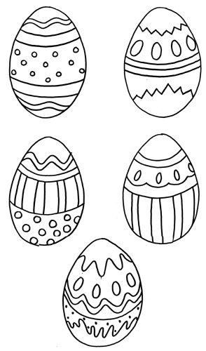 easter eggs pictures to color. of easter eggs to colour.