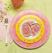 Spring Easter Painted Dinner Plates