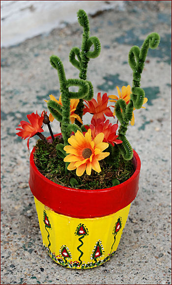 Finished Mother's Day Flower Pot