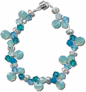 Blue Malibu Beaded Bracelet