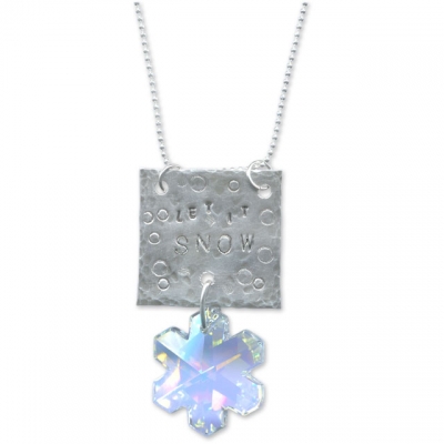 Snowflake Stamped Necklace